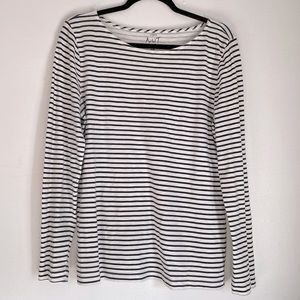 Navy and white striped long sleeve Tshirt